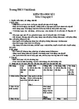 Kiểm tra học kì I môn Công nghệ 8 - Trường THCS Vĩnh Khánh